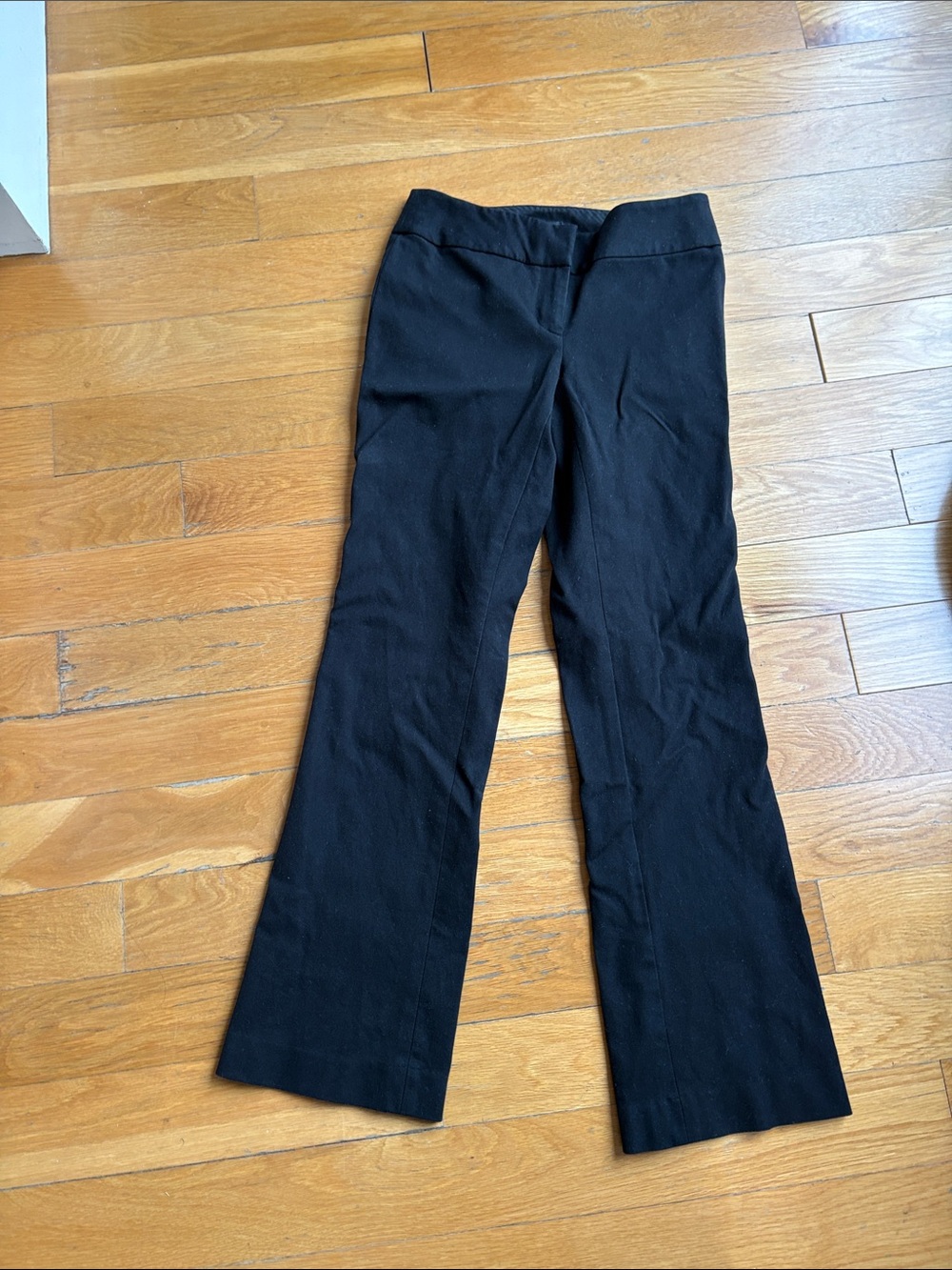 LOFT Black Boot-Cut Stretch Pants